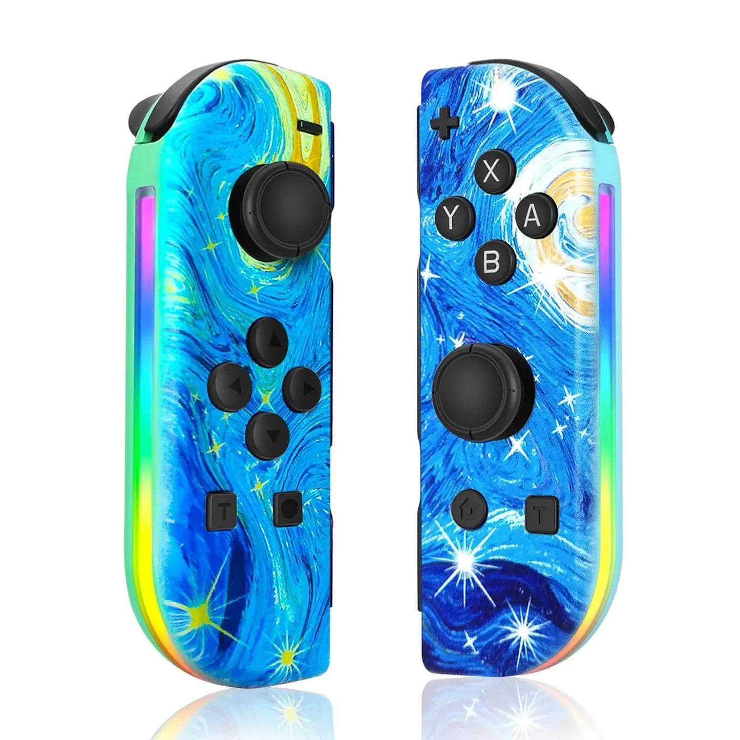FORswitch Wireless for Joy-Con Controller RGB Small Handle with Colored Lights Left And Right for NS Host