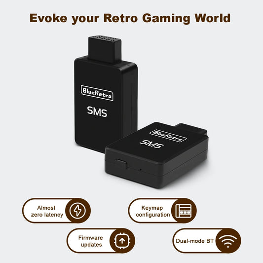 RetroScaler BlueRetro Wireless Game Controller Adapter for SMS Sega Mater System Console