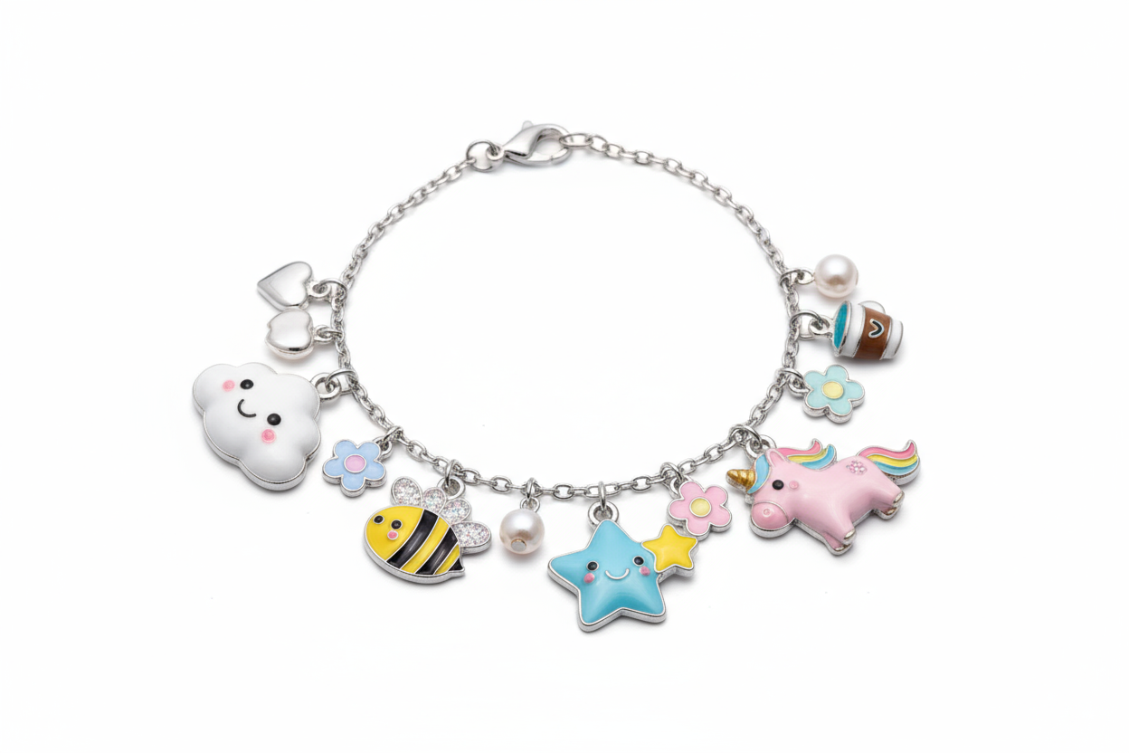 character charms with bracelet