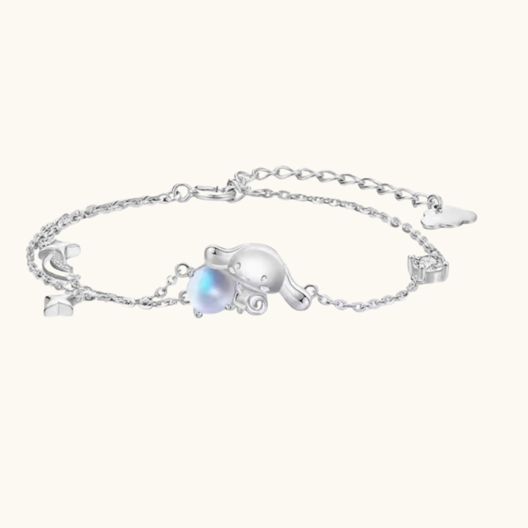 Cinnamoroll Kawaii 925 Sterling Silver Anime Bracelet - Bracelet silver bracelet cute octopus charm