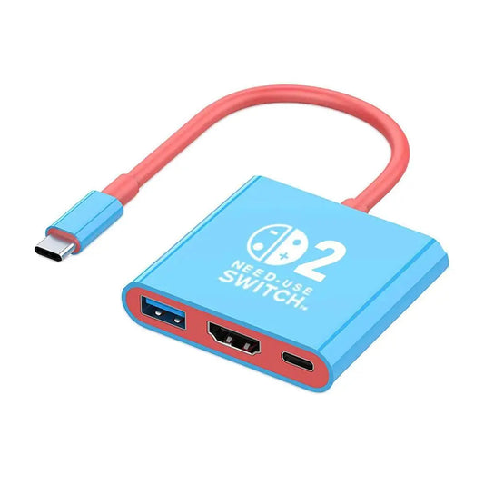 2nd Generation Type C Docking Station 3 in 1 For Switch2 4k 60Hz USB3.0 5Gbps PD-100W Power For Game Console Screen Casting Game