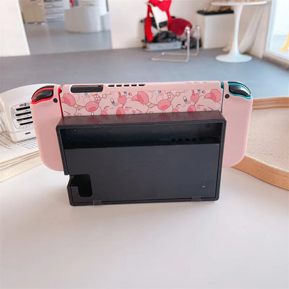 Kirby Cartoon Switch Case for Nintendo Switch Ns Oled Protective Case Anime Joy Con Silicone Soft Cover Game Console Accessories
