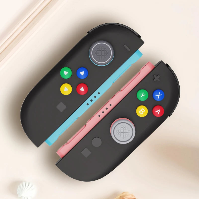 Thumb Button Grips Caps for NS Switch 2 Joysticks Controller Silicone Cap+Button Sticker Set For Switch/Switch OLED Accessories