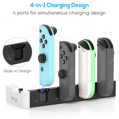 Controller Charger Dock Compatible with Nintendo Switch OLED Joycons Charging Stand Station for Nintendo Switch Accessories