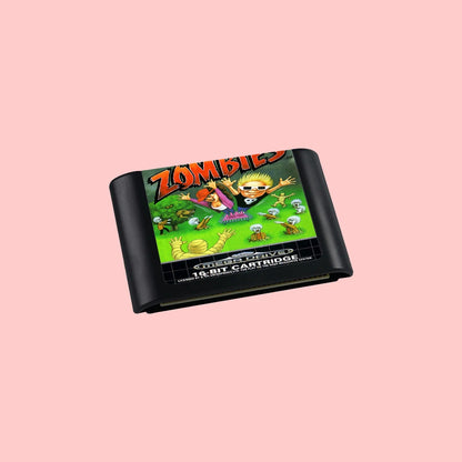 Zombies Ate My Neighbors EUR Version Game Card Box Manual For 16 bit Sega MD MegaDrive Genesis Consoles