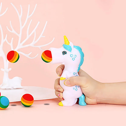 Funny Unicorns Squeeze Shoots Ball Cute Animal Out Foam Balls Kids Fidget Toys Weird Gadgets Autism Sensory Anti Stress Toy