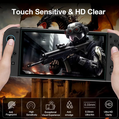 9H Screen Protector for Switch 2 HD Tempered Glass Anti-Scratch Clear Protective Film for NS 2 Accessories