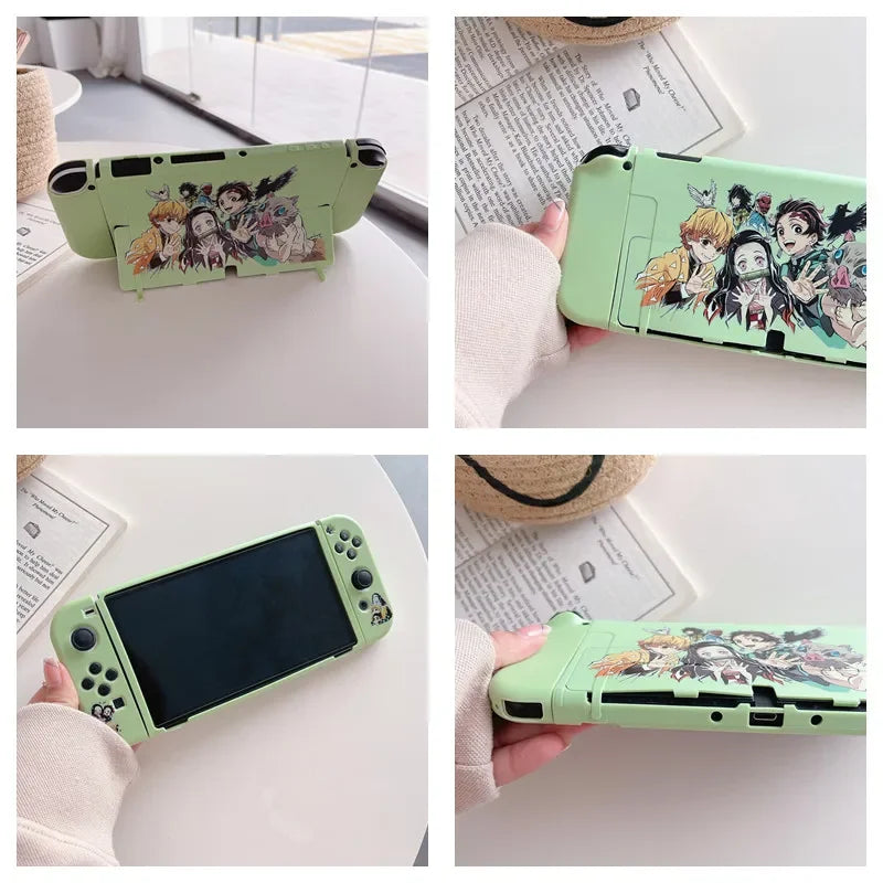 Demon Slayer for Nintendo Switch OLED Accessories Protective Shell NS Game Host Console TPU All-inclusive Cover Protection Case
