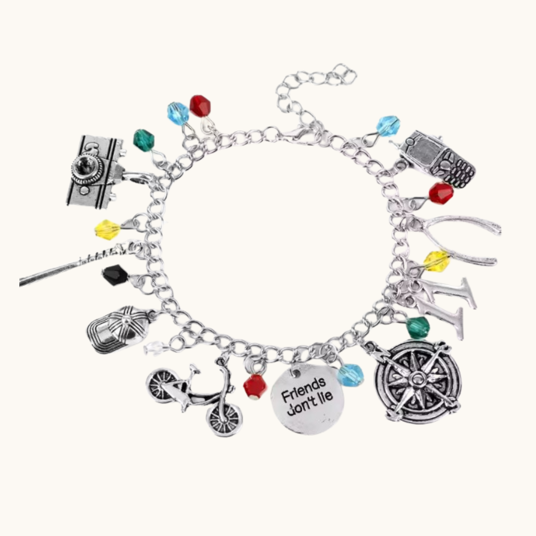 Demodogs And Demogorgons Monster Bracelet with Charms - Bracelet silver charm bracelet adorned metallic