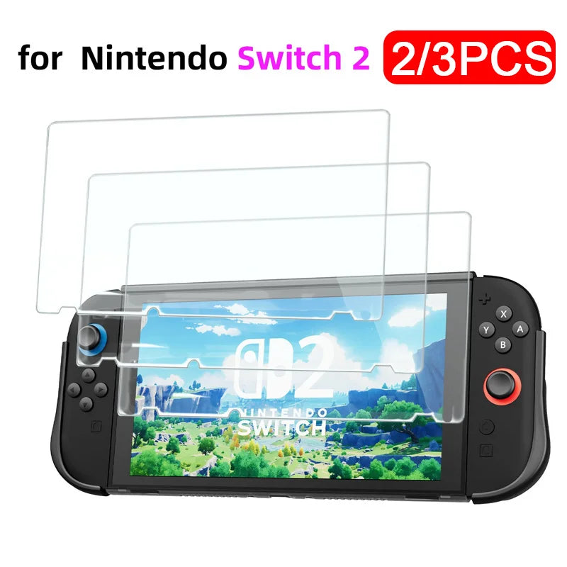 2/3PCS Protective Glass For Nintendo Switch Tempered Glass Screen Protector for Nintendos Switch 2 Oled Accessories Film