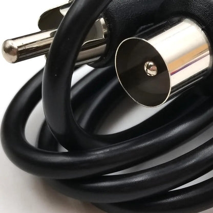 HISPEEDIDO Black RF TV LEAD CABLE  Cord  Connector FIT For  SEGA Mega Drive 1 MD1 Atari 2600