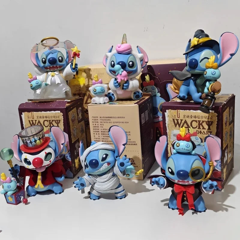Original Genuine Disney Stitch Weird Diary 1.0 Wacky Diary 2.0 Blind Box Collectible Anime Desktop Decor Toys Birthday Gifts