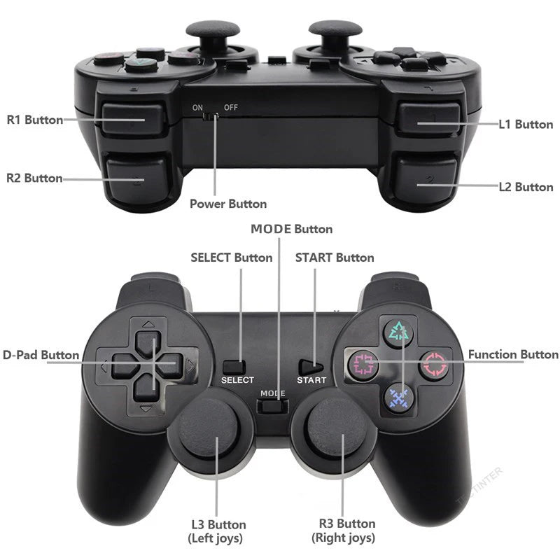 Wireless Gamepad for Sony PS2 Game Controller for Playstation 2 Joystick for PC  Joypad USB Game Controle with Dual Vibration