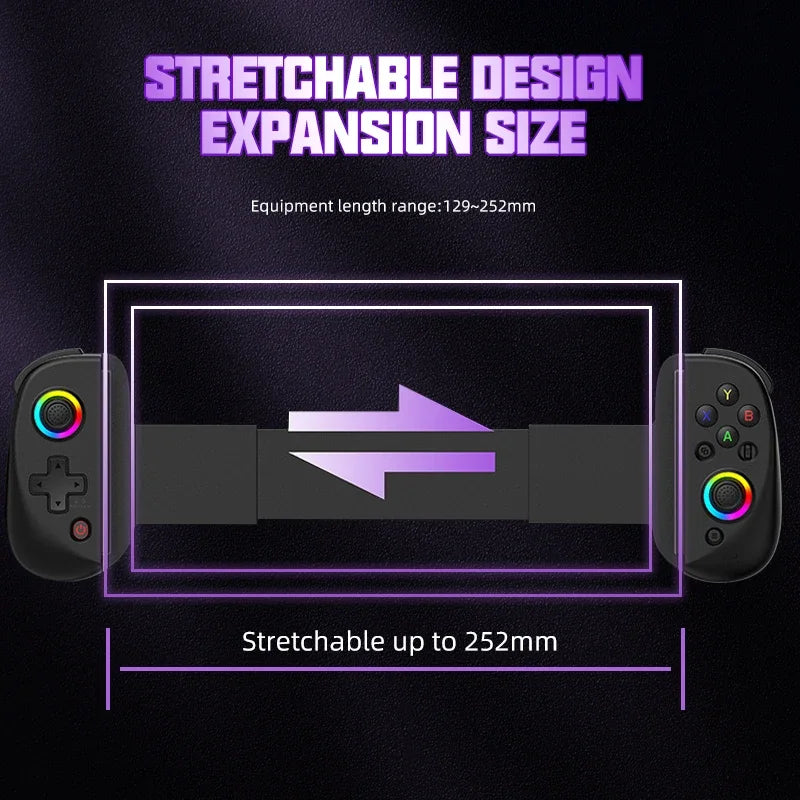 Bluetooth-Compatible Android Gamepad Telescopic Tablet Game Controller for PC PS4 Switch iOS Mobile Joystick with Hall Trigger