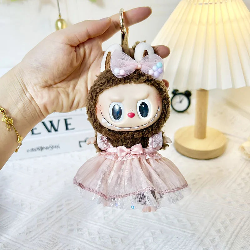 17cm Cute Mini Plush Doll'S Clothes Outfit Accessories For Korea Kpop Exo Labubu Idol Dolls Tops And Pants Clothing Diy Kid Gift