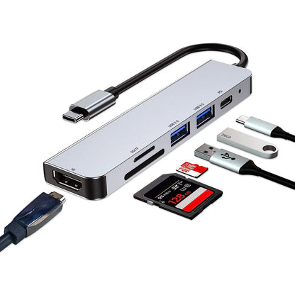 6 in 1 USB HUB C type-c HUB USB C to USB 3.0 HDTV-Compatible Dock for MacBook Pro For Nintendo Switch USB-C Type C 3.0 Splitter