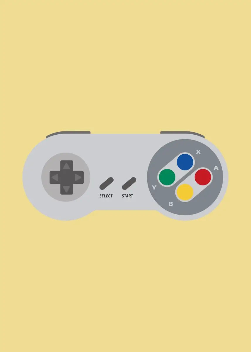 Retro Video Game Controllers Poster Handheld Game Console Gamepad Canvas Painting Wall Print Picture for Living Room Home Decor