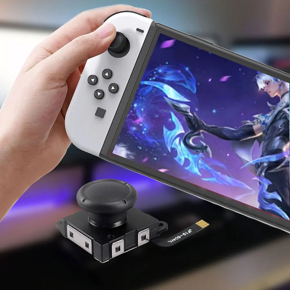 Hall Sensing Joystick No Drifting Hall Electromagnetic Stick Higher Sensitivity Hall Thumb Stick for Nintendo Switch/OLED/Lite