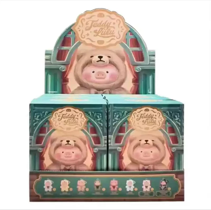 Genuine Lulu Pig Lovely Time Series Vinyl Retro Teddy Can Pig Blind Box Trendy cute toys Gifts Collectible Figure Anime Cosplay