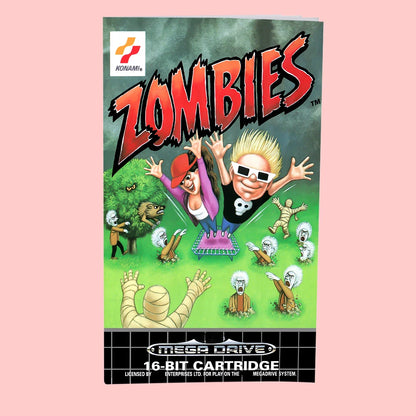 Zombies Ate My Neighbors EUR Version Game Card Box Manual For 16 bit Sega MD MegaDrive Genesis Consoles