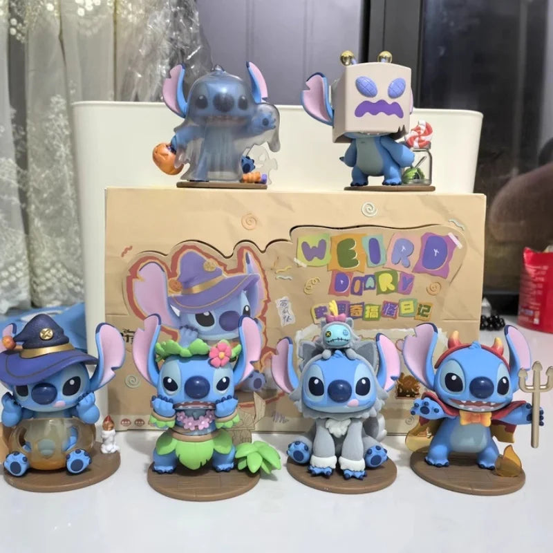Original Genuine Disney Stitch Weird Diary 1.0 Wacky Diary 2.0 Blind Box Collectible Anime Desktop Decor Toys Birthday Gifts