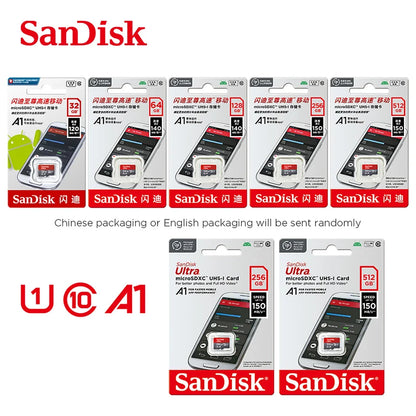 Sandisk Ultra Micro tf SD card 128GB 32GB 64GB 256GB Mini SD Card SD/TF Flash Card Memory Card 32 64 128 gb miniSD for Phone