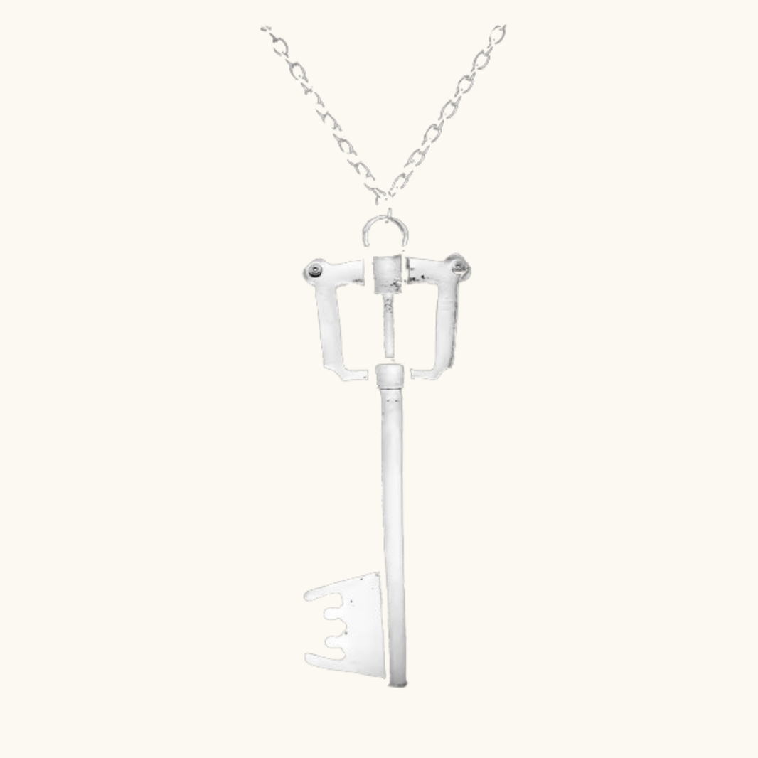 Fantasy Key Hero Necklace - Key Chain silver metallic necklace detailed replica