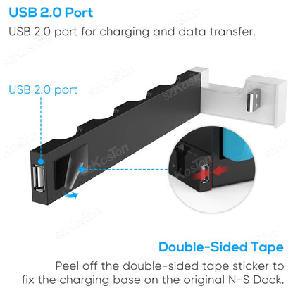 Controller Charger Dock Compatible with Nintendo Switch OLED Joycons Charging Stand Station for Nintendo Switch Accessories