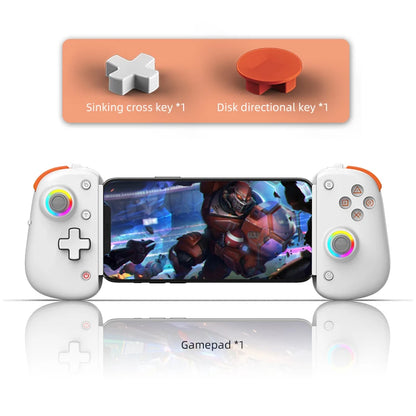 D8Pro RGB Tablet Game Controller FPS Mobile Gamepad For Switch Android ios PS3 PS4 PC Hall Trigger Joystick