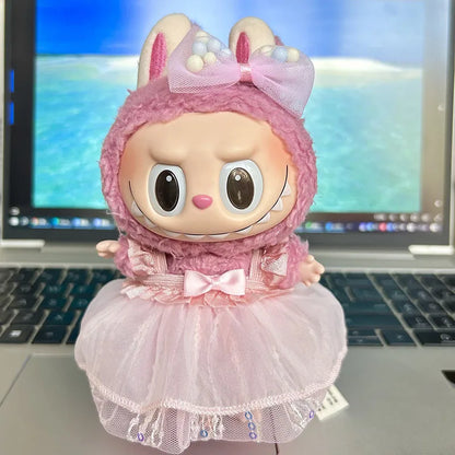 17cm Cute Mini Plush Doll'S Clothes Outfit Accessories For Korea Kpop Exo Labubu Idol Dolls Tops And Pants Clothing Diy Kid Gift
