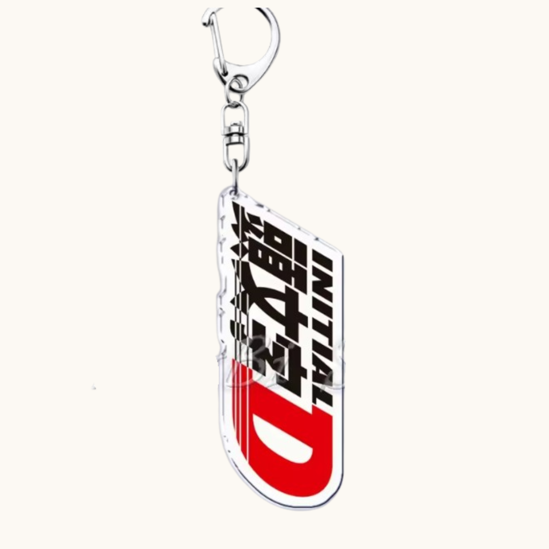 Initial D Logo Keychain - Key Chain clear acrylic keychain initial d