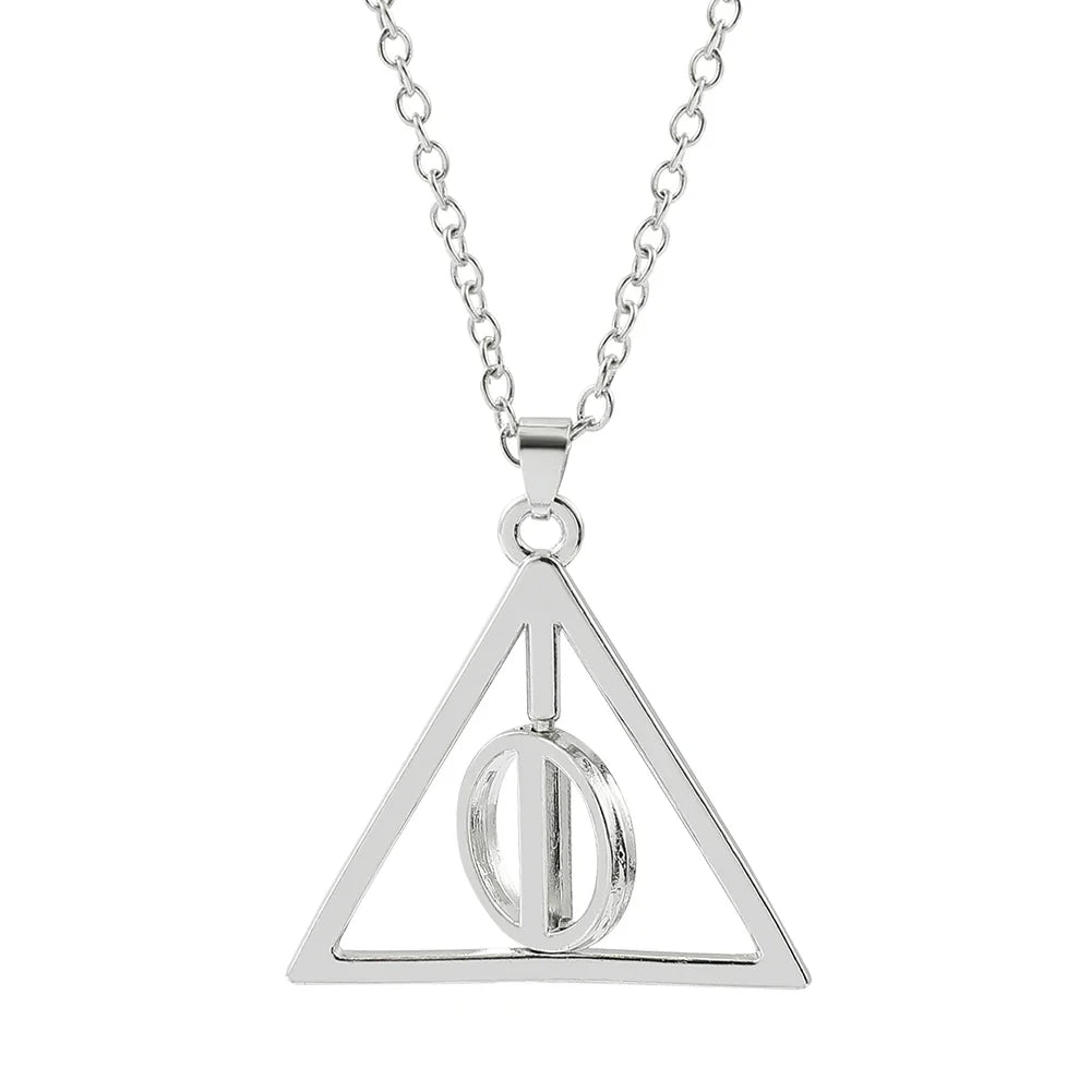 Mystic Trinity Symbol Necklace - Bracelet silver-toned necklace minimalist open triangle