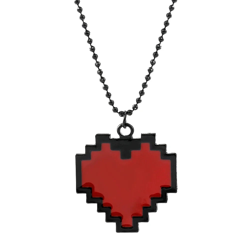 Pixel Heart Necklace - Necklace