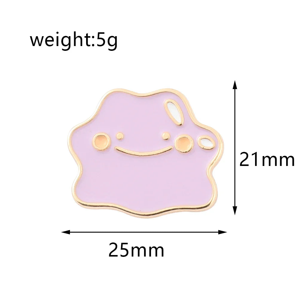 Purple Smiling Cloud Brooch - Brooche