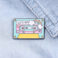 Rainbow Cassette Tape 90s Nostalgia Brooch - Brooche