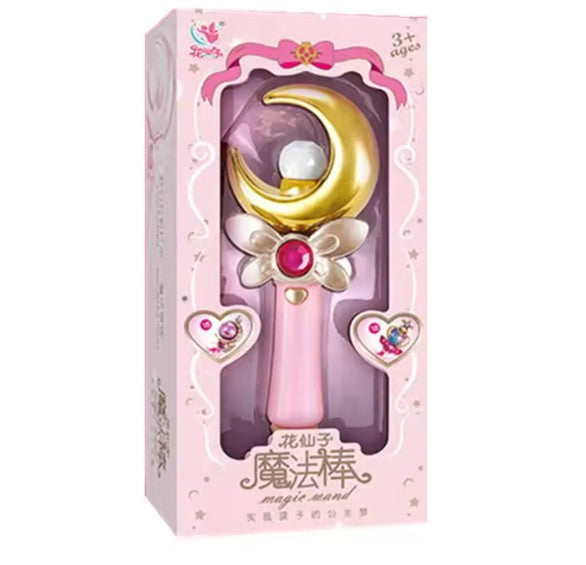 Sailor Moon Moon Stick Wand - Replica pink gold magic wand crescent