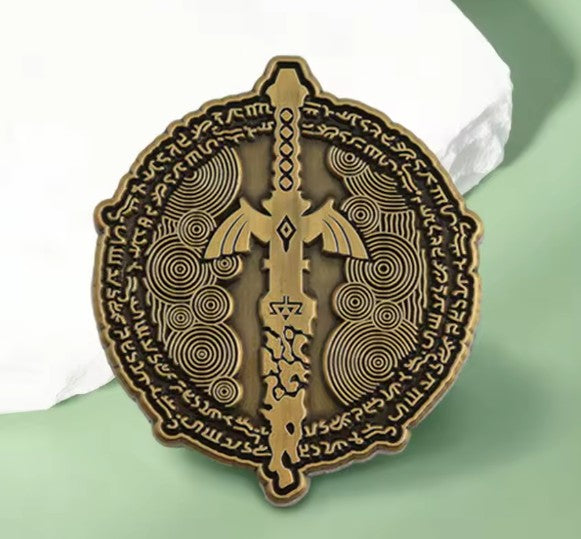 The Legend of Zelda Master Sword Badge Brooch Pin - Brooche