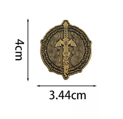 The Legend of Zelda Master Sword Badge Brooch Pin - Brooche